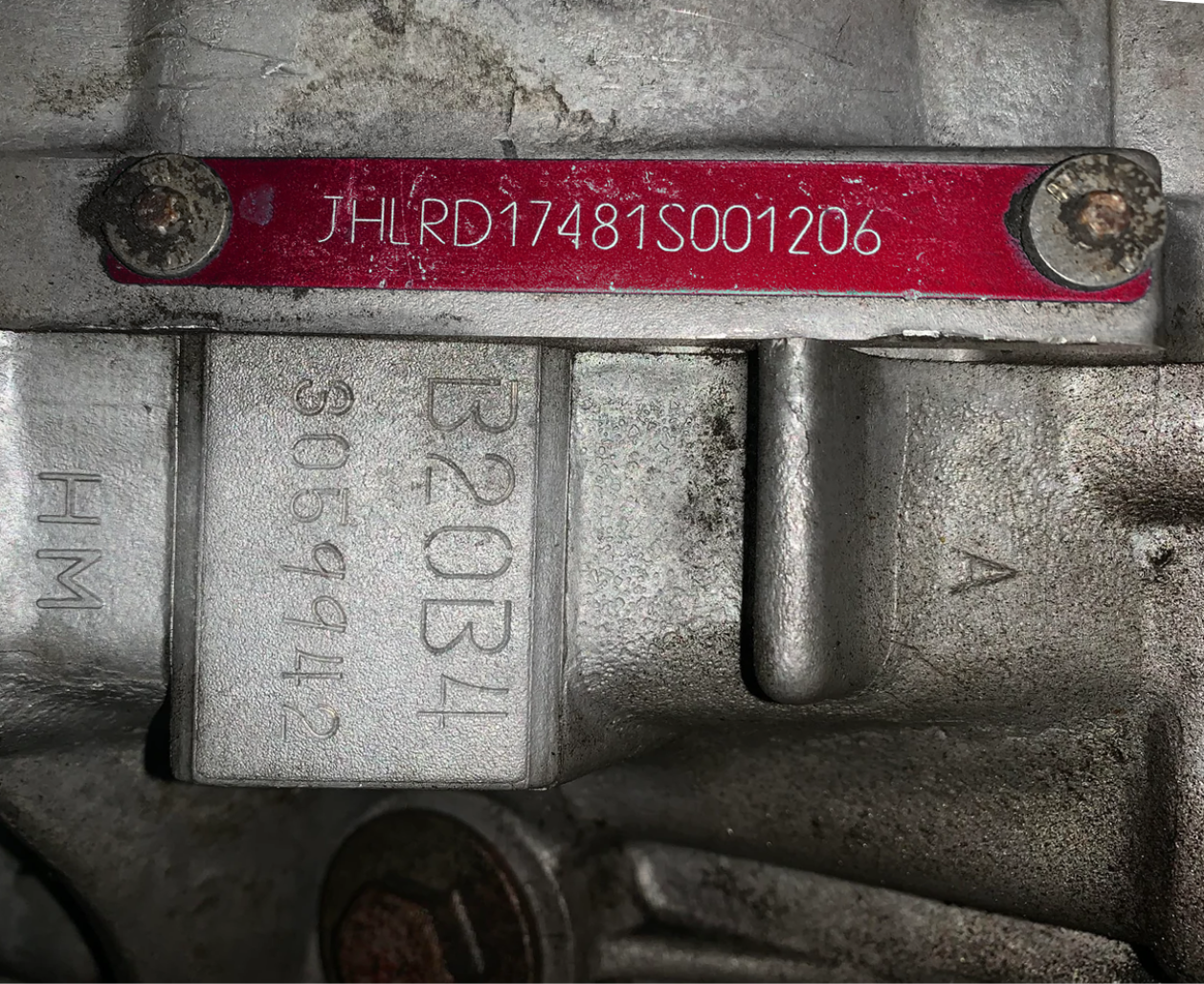 Ubicación del VIN en el bloque del motor